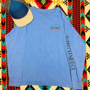 Breckenridge Colorado Long Sleeve Graphic Tee Mens L Ski Town